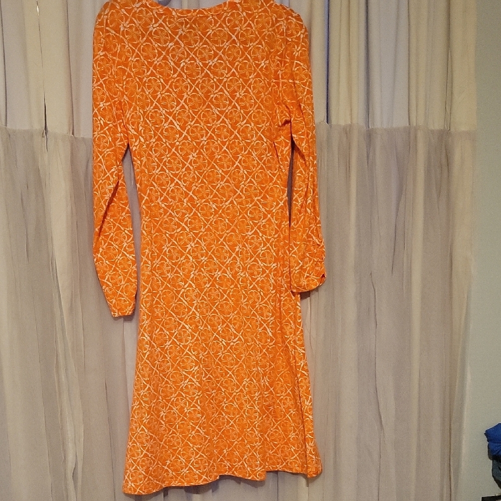 Pendleton Orange Patterned Long Sleeve Dress - image 4